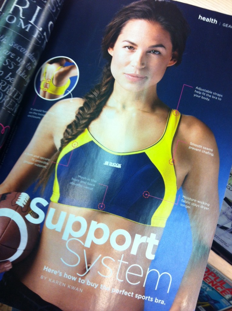 Canadian Living July 2013 how to shop for a sports bra